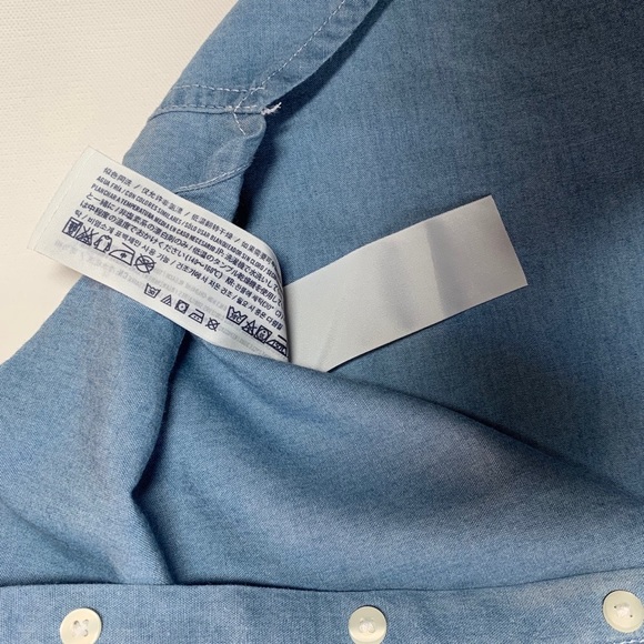 Abercrombie Kids Girls Shirt Chambray Sz L Collar - Picture 8 of 8